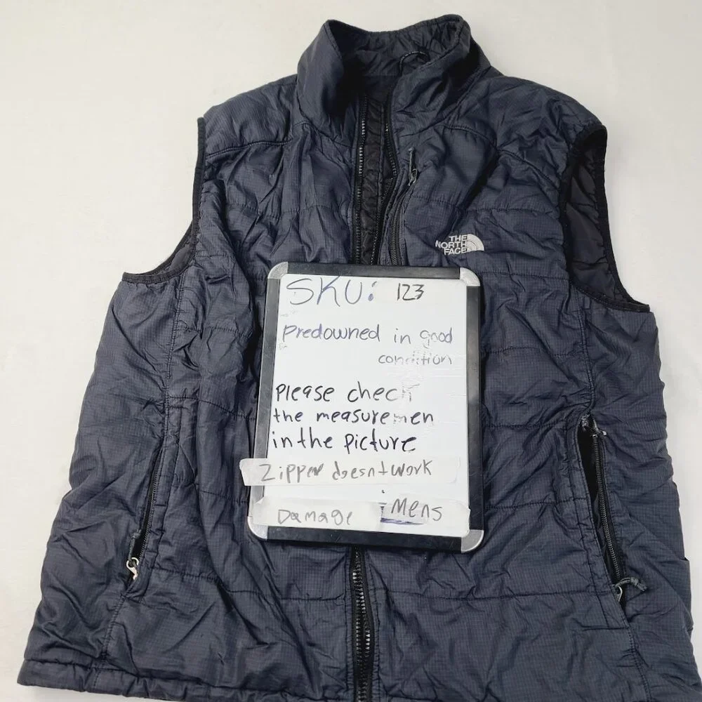 The North Face Men's Black Primaloft Sleeveless‎ Padded Mock Neck Puffer Vest L